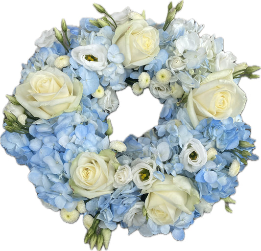 Blue Hydrangea Wreath