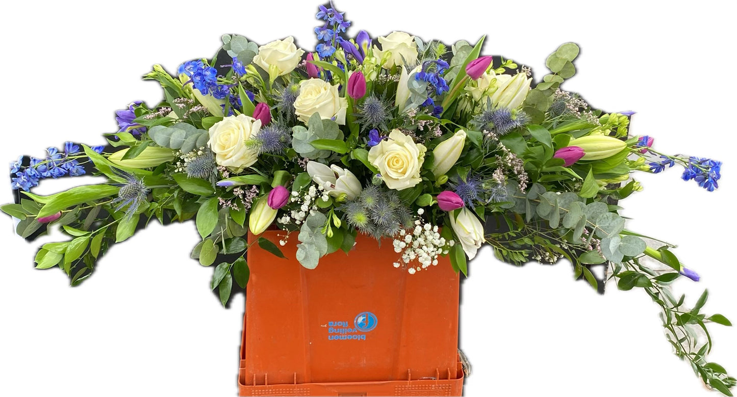 Rose Lilly Coffin Spray