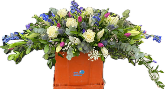 Rose Lilly Coffin Spray