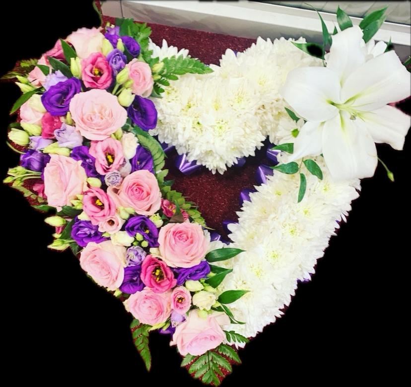 Pink & Purple Open Heart
