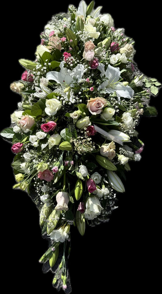 White And Pink Coffin spray
