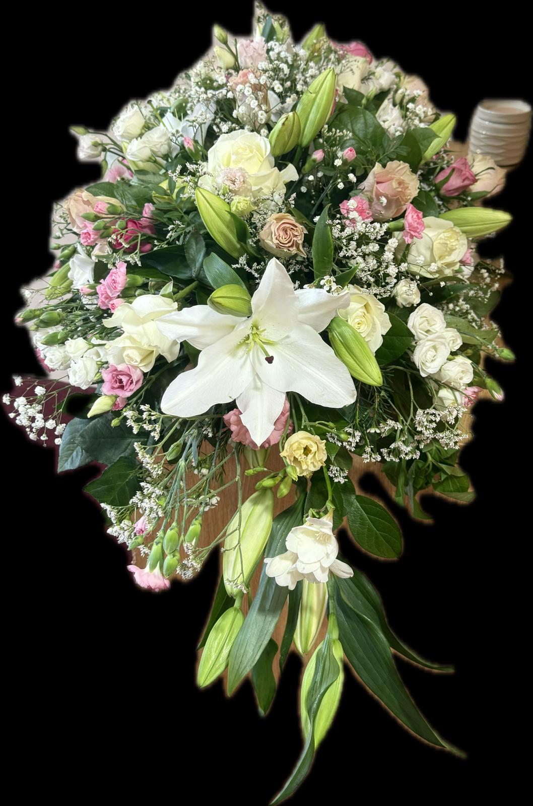 White And Pink Coffin spray