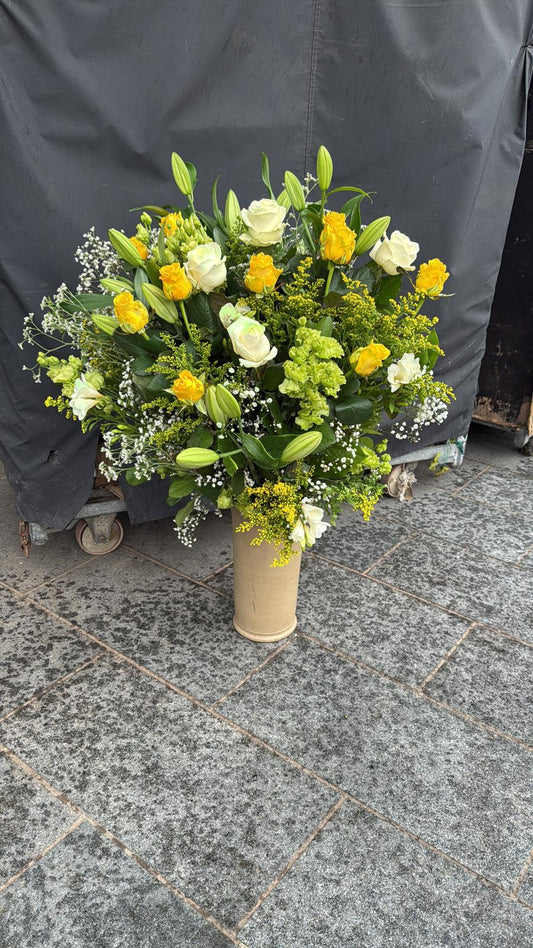 Yellow Rose Vase Arrangement
